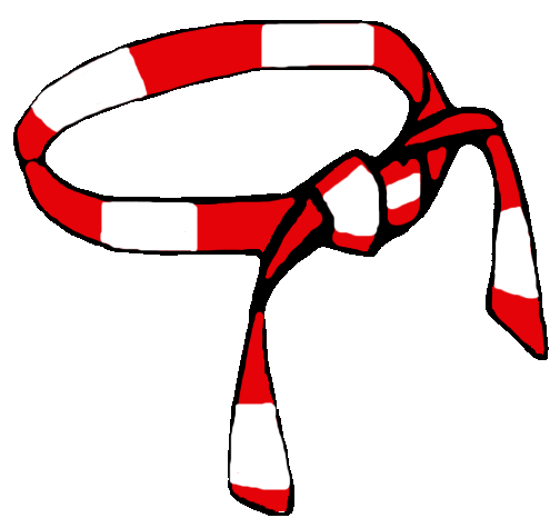 ceinture rouge blanche
