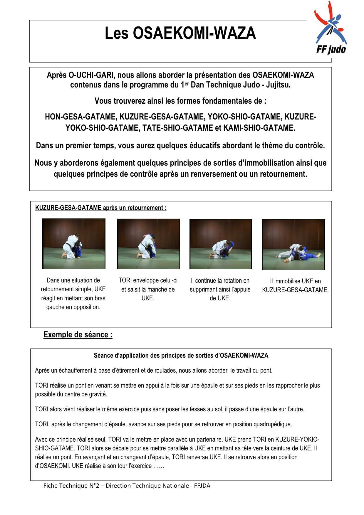 fiche osaekomi